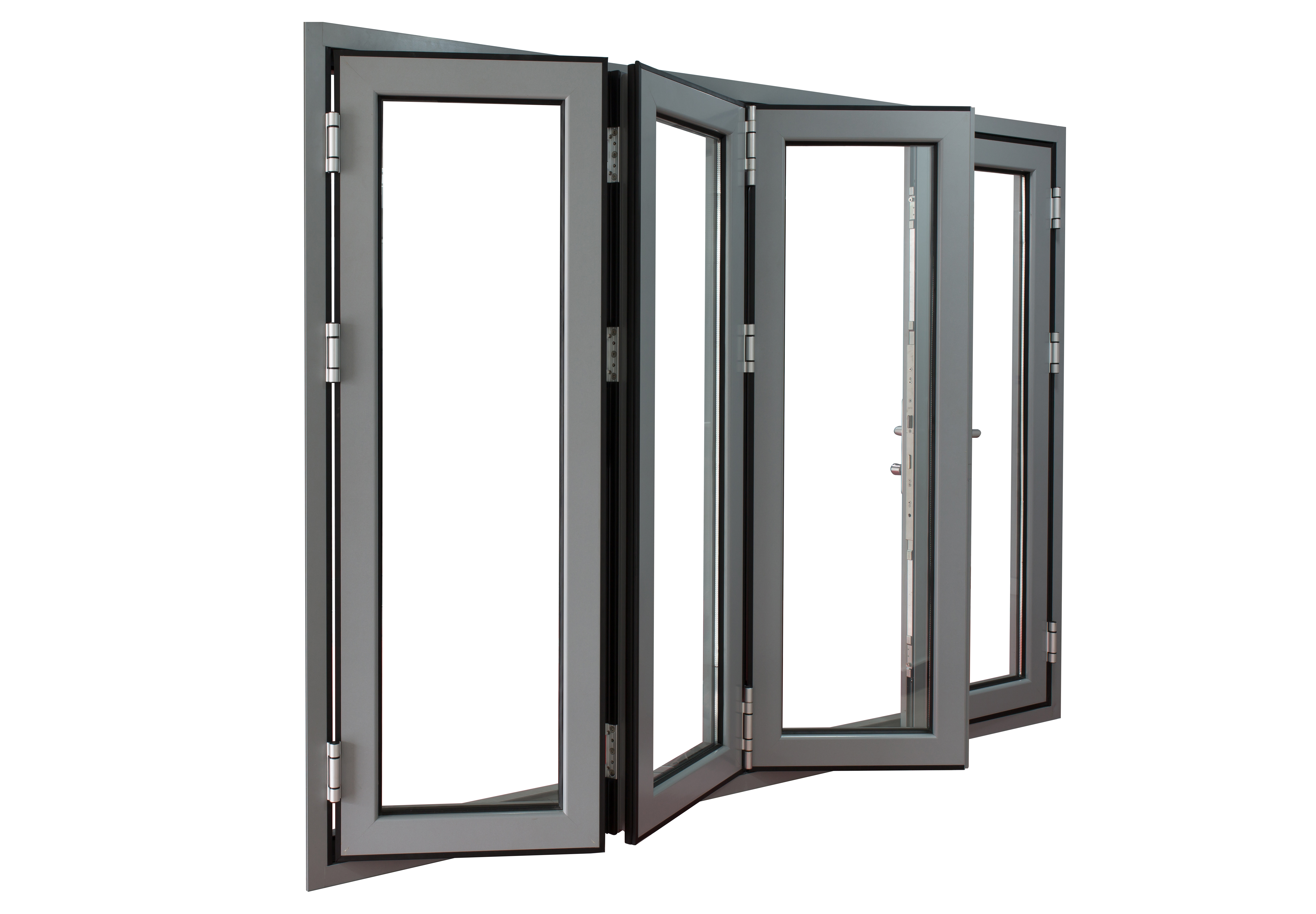four panels commercial aluminium frame bi-fold doors